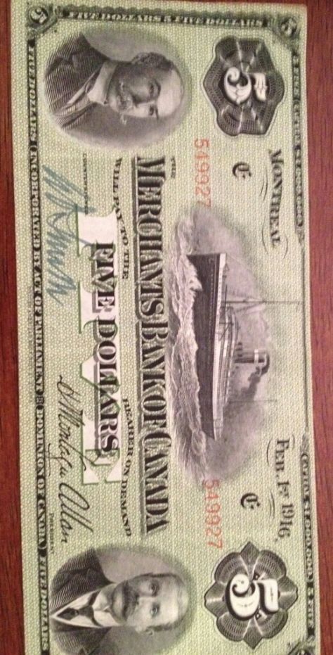 1916-Merchant-Bank-Of-Canada-Montreal--$5-Note.